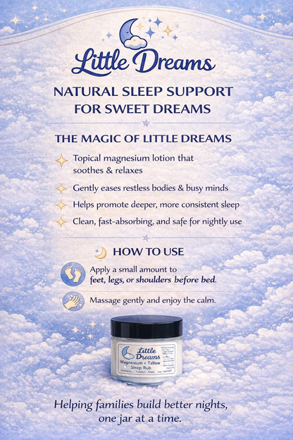 Little Dreams™ Magnesium Sleep Lotion – Children Strength (2 oz) Natural Children's Sleep Aid